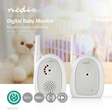 Babyphone Écoute-Bébé Audio 2.4 GHz | Fonction de Réponse Portée: 300 m Blanc 
