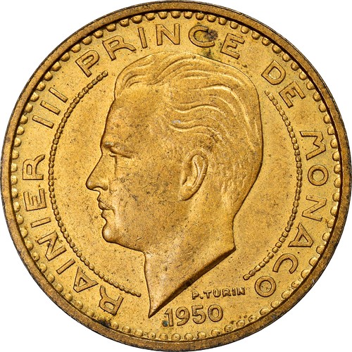 Monnaie monaco 50 francs - monnaie,, monaco,