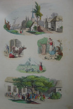 Gravure La Vie à la Campagne