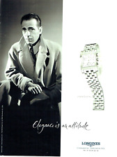 publicité Advertising  1122  2001   montre Longines  Dolce Vita H. Bogart