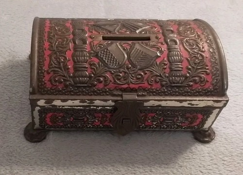 Ancienne boite métal tirelire - boite,