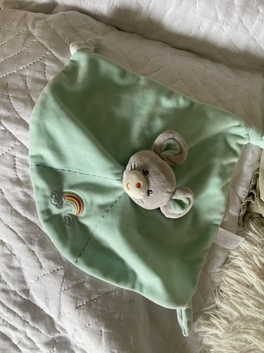 Doudou peluche souris verte - peluche,