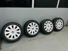 4 jantes tôle BMW Série 1 E87 / F20 pneus été Pirelli 195 / 55 R 16 entraxe 5x12