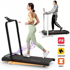 Tapis de Course Électrique 2 en 1 Pliable Silencieux Télécommande LED Maison