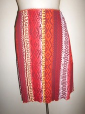 LEGERE JUPE DOUBLEE STREET ONE DIVERS MOTIF ETHNIQUE COLORER T:38/40 ELASTIQUE