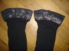 1 Paire bas auto-fixant 40D noir T-39/44  sheer