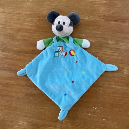 Doudou plat mickey bleu - plat,