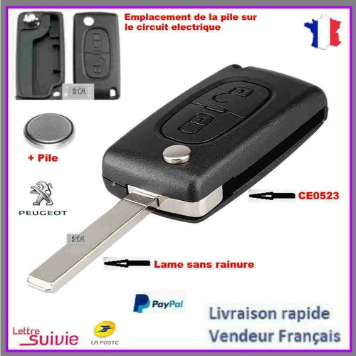 Coque clé plip peugeot 107 - coque,