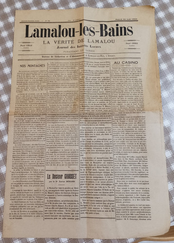 1924 journal lamalou les - lamalou,