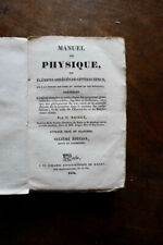 MANUEL DE PHYSIQUE OU ELEMENS RORET 1834