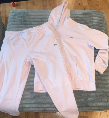 Lacoste light pink tracksuit - lacoste,