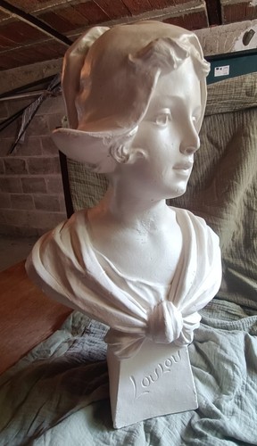 Buste ancien plâtre - en, «