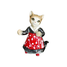 Figurine Ancienne Chat Miniature, Sujet Porcelaine 5cm, Bibelot Japon 1960