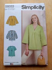 Patron de couture Simplicity 9333 neuf Pattern Top Blouse Femme 44 au 52 