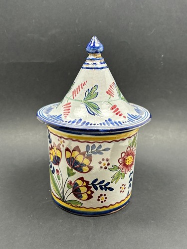Ancien pot couvert - en, faïence