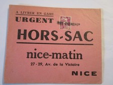 lettre hors sac nice matin timbre marianne de gandon 10F mauve nice entrepot