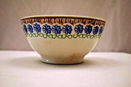 Antique anglais spongeware bol - spongeware,