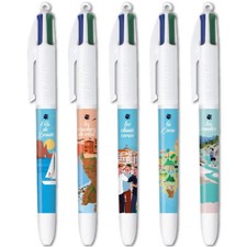 LOT 5  STYLOS BIC 4 COULEURS