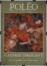 Poleo Galerie Drouant 1966 Affiche Originale Exposition