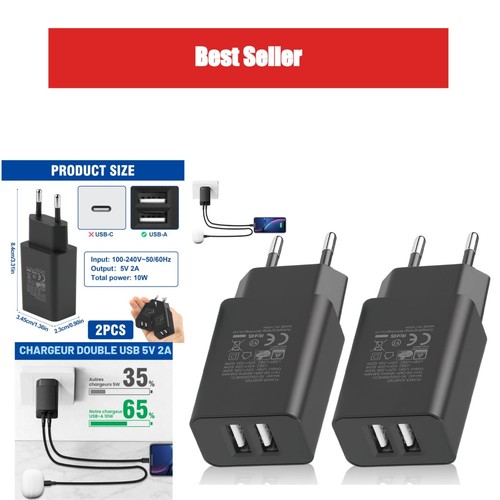 Chargeur usb mural double - mural,