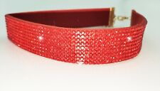 Bling rhinestone soft suede crystal collars for dogs/cats adjustable 