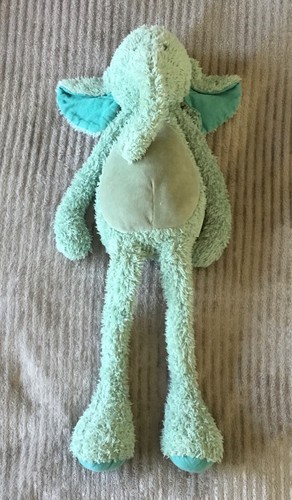 Peluche doudou éléphant vert - peluche,