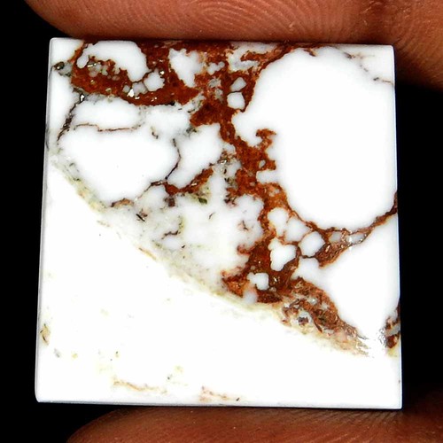 Cabochon octogonal blanc