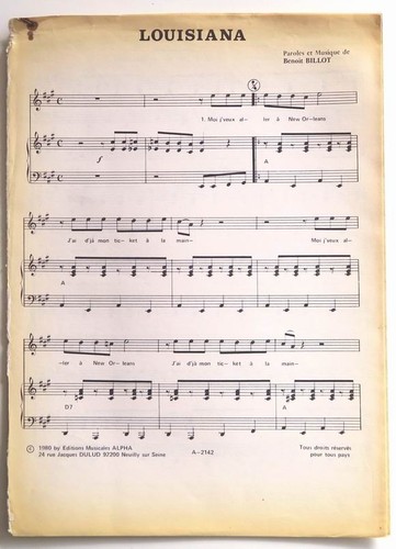 Partition vintage sheet music