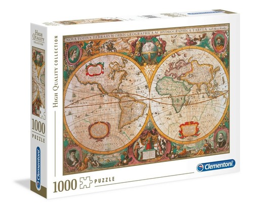 Puzzle old map - puzzle, 1000
