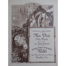 FERRARA Jean Mon Désir Polka Marche Piano ca1900