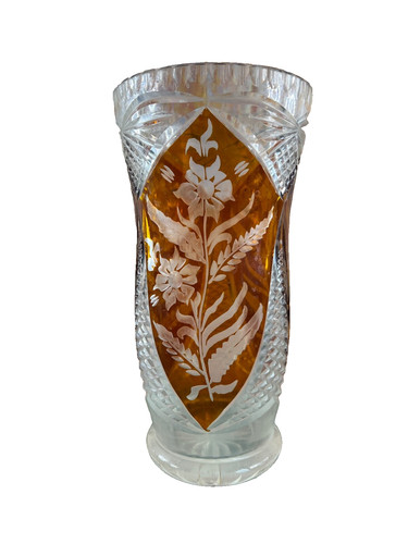 Grand vase cristal - , overlay