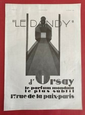 Publicité de presse: 1931 - Parfum d'ORSAY Le Dandy  & Fusil DARNE - BAS GUI