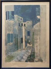 La petite ruelle à Sérifos  - Guy Bardone - Lithographie signée numérotée