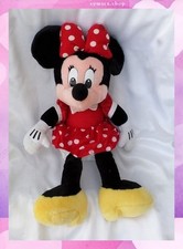 Doudou Peluche Minnie Robe Et Noeud A Pois Rouge Disney 55 cm