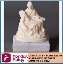 STATUE FIGURINE LA PIETA VIERGE MARIE JESUS CHRIST - Hauteur totale 10,5 cm