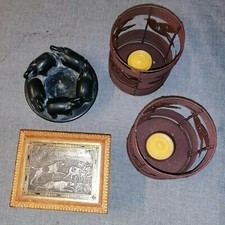 Coffret bois dessus scene de