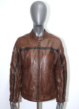 Blouson Veste Femme Cuir Marron Motard Moto Biker Motorcycle HELSTONS Taille M