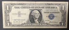 Rare USA Star Note Billet de 1 Dollar série 1957 Sceau bleu