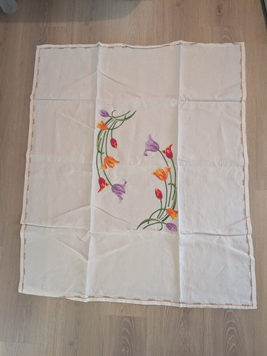 Nappe ancienne brodée - nappe,