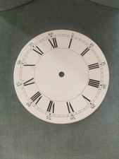 CADRAN PLAT D'HORLOGE TÔLE ÉMAILLÉE DIAM 19,8 CM