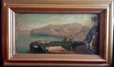 Tableau Huile Paysage Marin