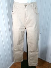 Pantalon jean beige stretch