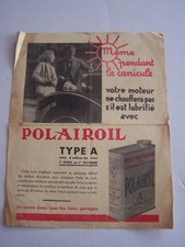 1 PUBLICITE , POLAROIL TYPE A HUILE SUPERIEUR , 4 PAGES .