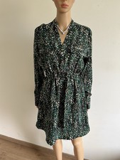 Robe verte et imprimée à manches longues Unika Paris taille S jamais portée 