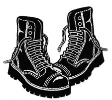 écusson patche boots punk - boots,