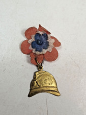 WW1 INSIGNE EPINGLETTE PATRIOTIQUE COCARDE TRICOLORE CASQUE ADRIAN POILU