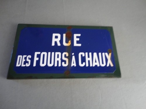 Ancienne plaque emaillee rue - emaillee,