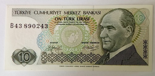 Billet lirasi turquie - 10,