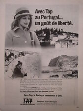 5/1975 PUB TAP TRANSPORTS AERIENS PORTUGAL PORTO MADERE HOTESSE AIR FRENCH AD