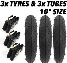 3 X Pneus De Poussette & 3 X Tubes 10" X 3 Quinny Buzz Speedi Huack Roadster 10"